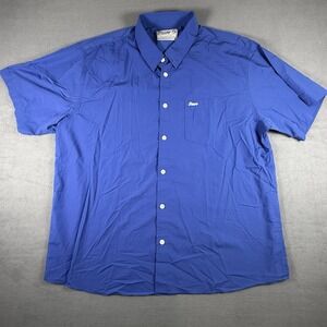 Dixxon Flannel Co Shirt Mens 4XL Blue Button Up DLux Signature Series Bamboo